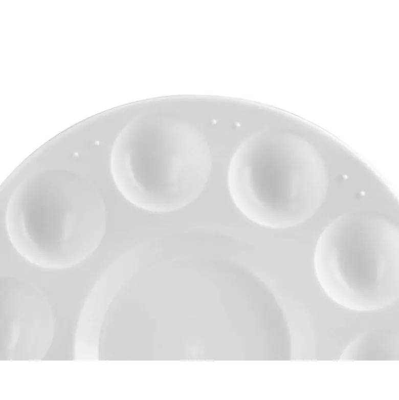 PALETA PLASTICO LIDERPAPEL PARA PINTURA REDONDA CON 10 HUECOS 17 CM