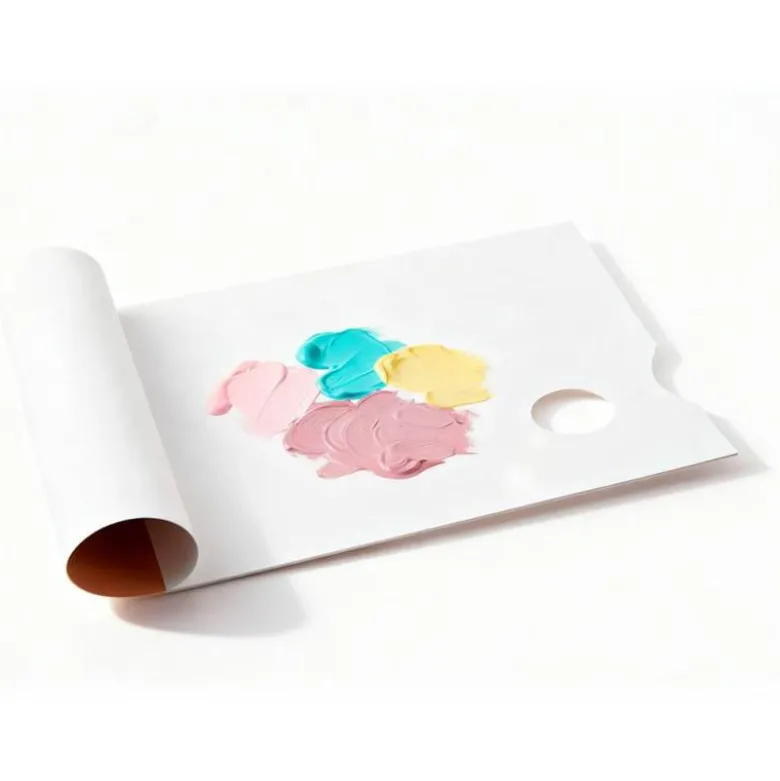 PALETAS DE PAPEL DESECHABLES LIDERPAPEL PARA PINTURA 40 HOJAS GRAMAJE 58G/M2 CON AGUJERO PARA PULGAR