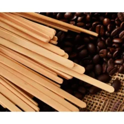 PALETINA AGITADORA DE MADERA 14 CM PARA EL CAFE CON FUNDA INDIVIDUAL BOLSA DE 1000 UNIDADES