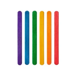 Palitos de madera liderpapel colores surtidos 11,4x1 cm bolsa con 50 unidades