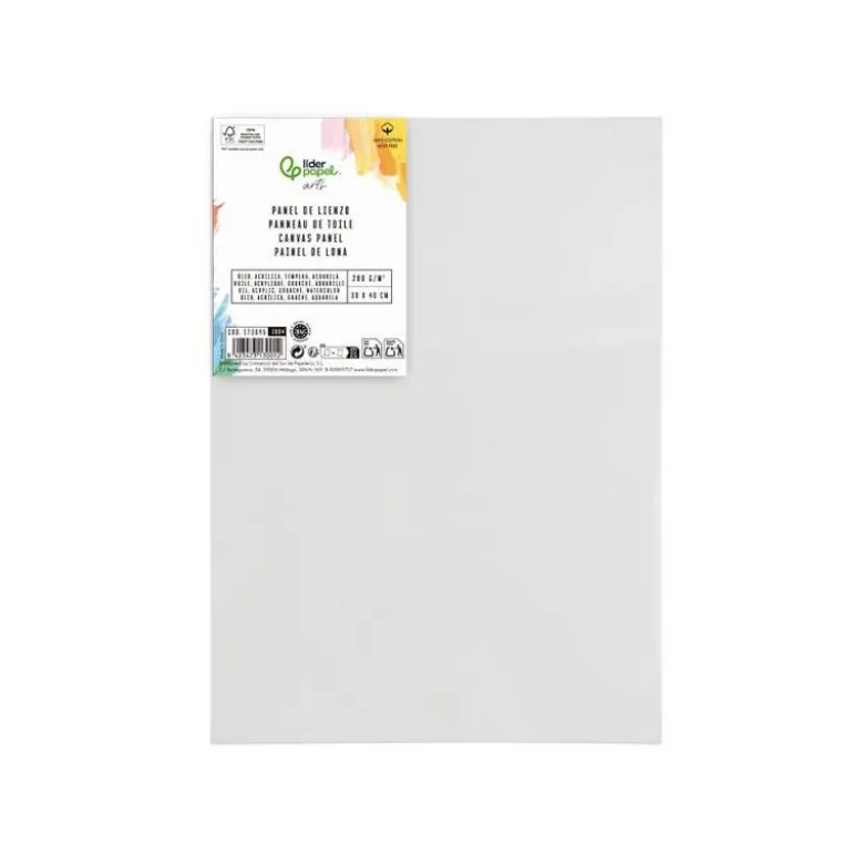 PANEL DE LIENZO LIDERPAPEL 30X40 CM GRAMAJE 280G/M2 CERTIFICADO FSC
