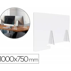 PANTALLA DE PROTECCION ARCHIVO 2000 SOBREMESA METACRILATO TRANSPARENTE 1000X750 MM