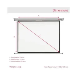 Pantalla marca Nobo mural blanco mate 1750x1325 mm