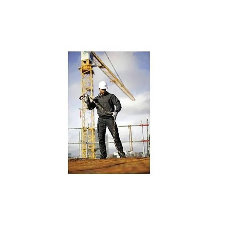 PANTALON DE TRABAJO DELTAPLUS CON CINTURA ELASTICA 7 BOLSILLOS COLOR GRIS-ROJO TALLA 3XL