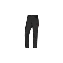 PANTALON DE TRABAJO DELTAPLUS CON CINTURA ELASTICA 7 BOLSILLOS COLOR GRIS-ROJO TALLA XL