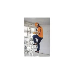 PANTALON DE TRABAJO DELTAPLUS CINTURA ELASTICA 5 BOLSILLOS COLOR AZUL MARINO / NARANJA TALLA XXL