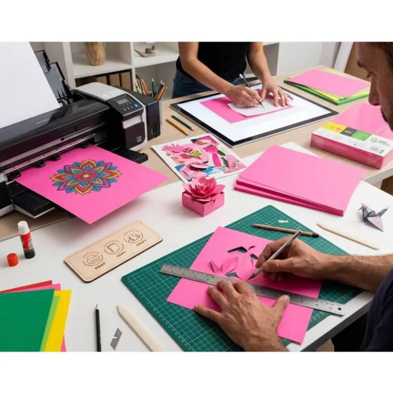 PAPEL COLOR LIDERPAPEL DIN A4 80 GR ROSA INTENSO PAQUETE DE 500 HOJAS