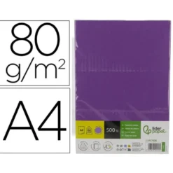 PAPEL COLOR LIDERPAPEL DIN A4 80 GR LILA INTENSO PAQUETE DE 500 HOJAS
