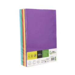 PAPEL COLOR LIDERPAPEL DIN A4 80 GR 5 COLORES SURTIDOS INTENSOS PAQUETE DE 500 HOJAS