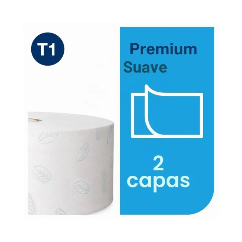 PAPEL HIGIENICO TORK JUMBO SUAVE 2 CAPAS 360 MT PARA DISPENSADOR T1 PAQUETE DE 6 ROLLOS