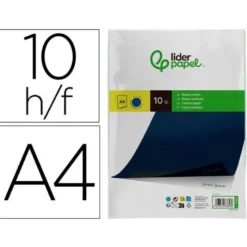 Papel Carbon Azul Din A4 Film Bolsa 10 unidades Liderpapel