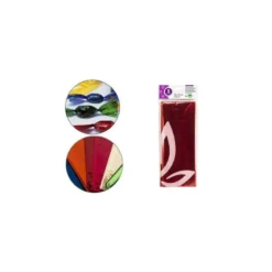 Papel celofan marca Liderpapel bolsa de 5 hojas naranja