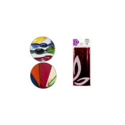Papel celofan marca Liderpapel bolsa de 5 hojas rojo