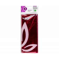 Papel celofan marca Liderpapel bolsa de 5 hojas rosa