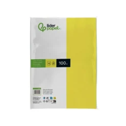 Papel color Liderpapel color limon A4 80g/m2 100 hojas