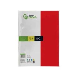 Papel color Liderpapel color rojo A4 80g/m2 100 hojas