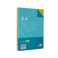 Papel color Liderpapel Colores Surtidos Neon tamaño A4 75 g/m2 100 hojas