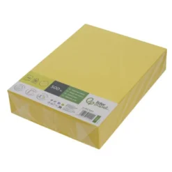 PAPEL COLOR LIDERPAPEL DIN A4 80 GR AMARILLO INTENSO PAQUETE DE 500 HOJAS