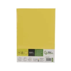 PAPEL COLOR LIDERPAPEL DIN A4 80 GR AMARILLO INTENSO PAQUETE DE 500 HOJAS