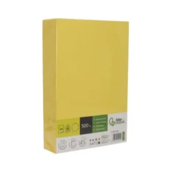 PAPEL COLOR LIDERPAPEL DIN A4 80 GR AMARILLO INTENSO PAQUETE DE 500 HOJAS