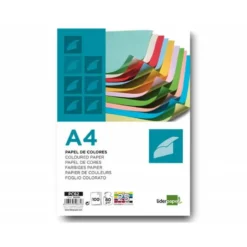 Papel color Liderpapel tamaño A4 80 g/m2 pack 100 hojas 25 Colores Surtidos