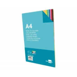 Papel color Liderpapel tamaño A4 80 g/m2 pack 100 hojas 25 Colores Surtidos