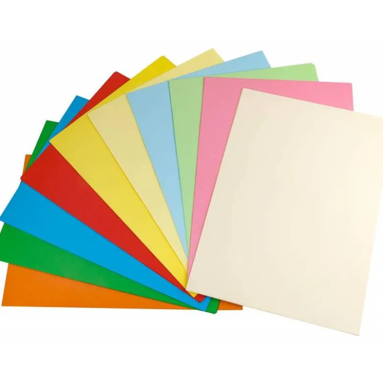 Papel color Liderpapel tamaño A4 80 g/m2 pack 100 hojas 25 Colores Surtidos