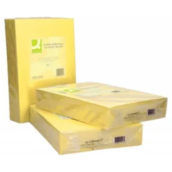 Papel color Q-connect tamaño A4 80g/m2 pack 500 hojas Amarillo