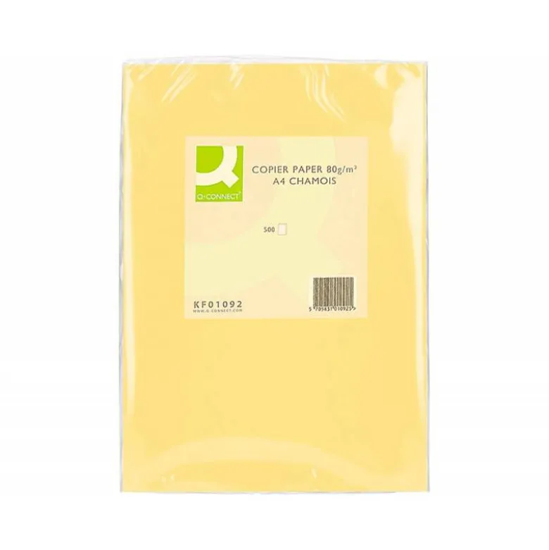 Papel color Q-connect tamaño A4 80g/m2 pack 500 hojas Champagne