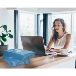 Papel color Q-connect tamaño A4 80g/m2 pack 500 hojas Azul intenso