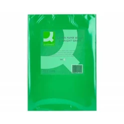 Papel color Q-connect tamaño A4 80g/m2 pack 500 hojas Verde intenso