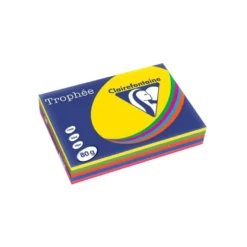 PAPEL COLOR TROPHEE A4 80GR 5 COLORES SURTIDOS INTENSOS PAQUETE DE 500 HOJAS (100 HOJAS X COLOR)