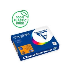 PAPEL COLOR TROPHEE A4 80GR NARANJA NEON PAQUETE DE 500 HOJAS