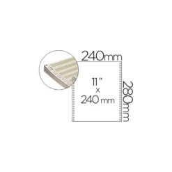 Papel continuo Fabrisa 240x11 pautado. Caja 2500 hojas