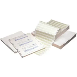 Papel continuo 240x11 blanco 2 hojas caja de 1500 juegos.