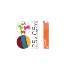 Papel crespon Liderpapel 50 cm x 2.5m 34g/m2 naranja claro