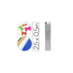 Papel crespon Liderpapel color plata metalizado
