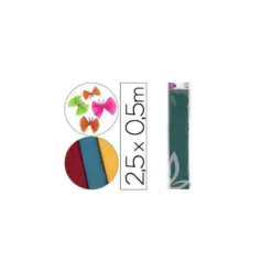 Papel crespon Liderpapel color verde oscuro