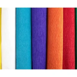 Papel crespon Liderpapel color rojo rollo 50x25cm 85g/m2