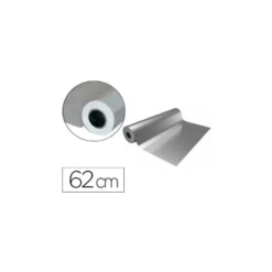 PAPEL DE REGALO BASIKA METALIZADO PLATA BOBINA 62 CM