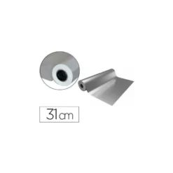 PAPEL DE REGALO BASIKA METALIZADO PLATA BOBINA 31 CM