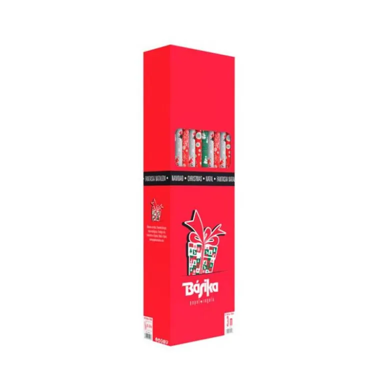 PAPEL DE REGALO BASIKA NAVIDAD ROLLO ANCHO 1 MT LONGITUD 3 M MODELOS SURTIDOS GRAMAJE 50 GR