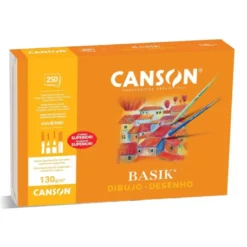 Papel dibujo Canson 230x325 mm gramaje 130g/m2 sin recuadro