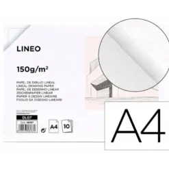Papel dibujo liderpapel 210x297mm 150g/m2 sin recuadropack de 10