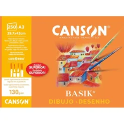 Papel dibujo marca Canson lamina lisa 297x420 mm 130 g/m2