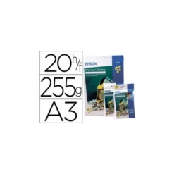 PAPEL EPSON PREMIUM GLOSSY PHOTO PAPER 255 GR PACK DE 20 HOJAS