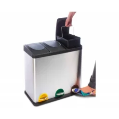 Papelera contenedor Q-connect de 45 L 3 depositos