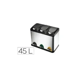 Papelera contenedor Q-connect de 45 L 3 depositos