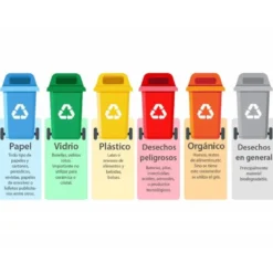 Papelera contenedor Q-connect de 100L amarillo