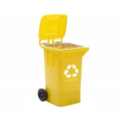 Papelera contenedor Q-connect de 100L amarillo